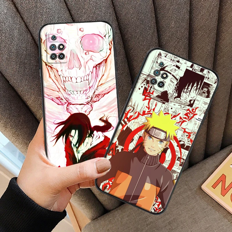 

NARUTO Luxury Cartoon Sasuke For Xiaomi Redmi 10 Phone Case Protect Soft Liquid Silicon Back Carcasa Coque Silicone Cover