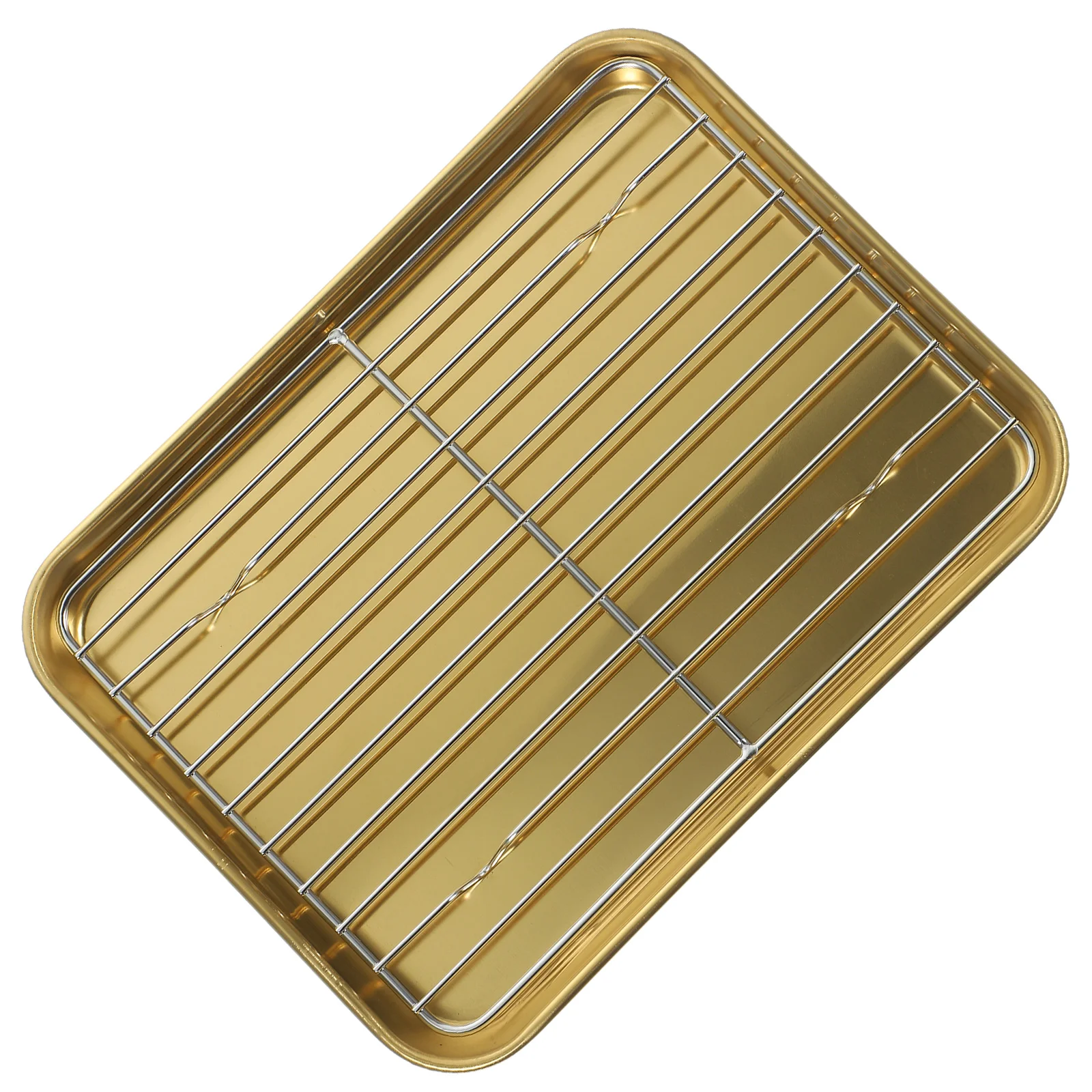 

Stainless Steel Drain Pan Metal Dish Dessert Plate Fruit Tray Fried Chicken Serving Grilled Food Containers