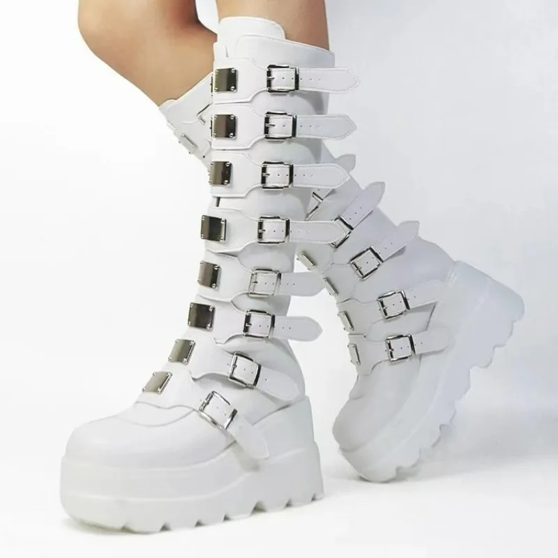 

2023 Women's Knee High Boots Genuine Leather High Heels Autumn and Winter Warm Shoes Fashionable Women's Snowmobile Boots