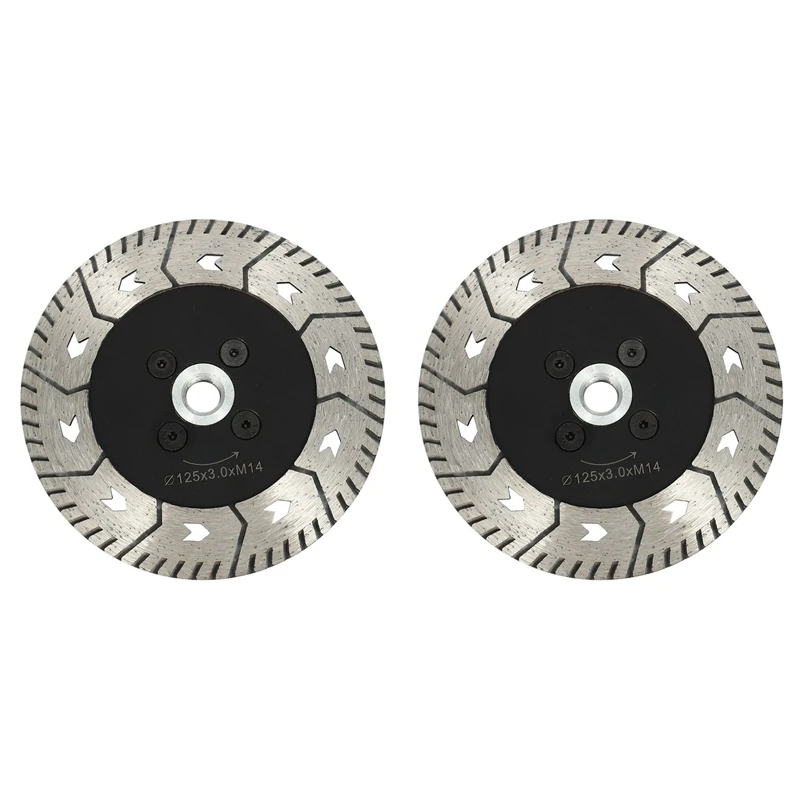 

LJL-2Pcs 125 X 2.8Mm M14 Double-Sided Diamond Saw Blade Grinding Slice Sharp Type With Flange