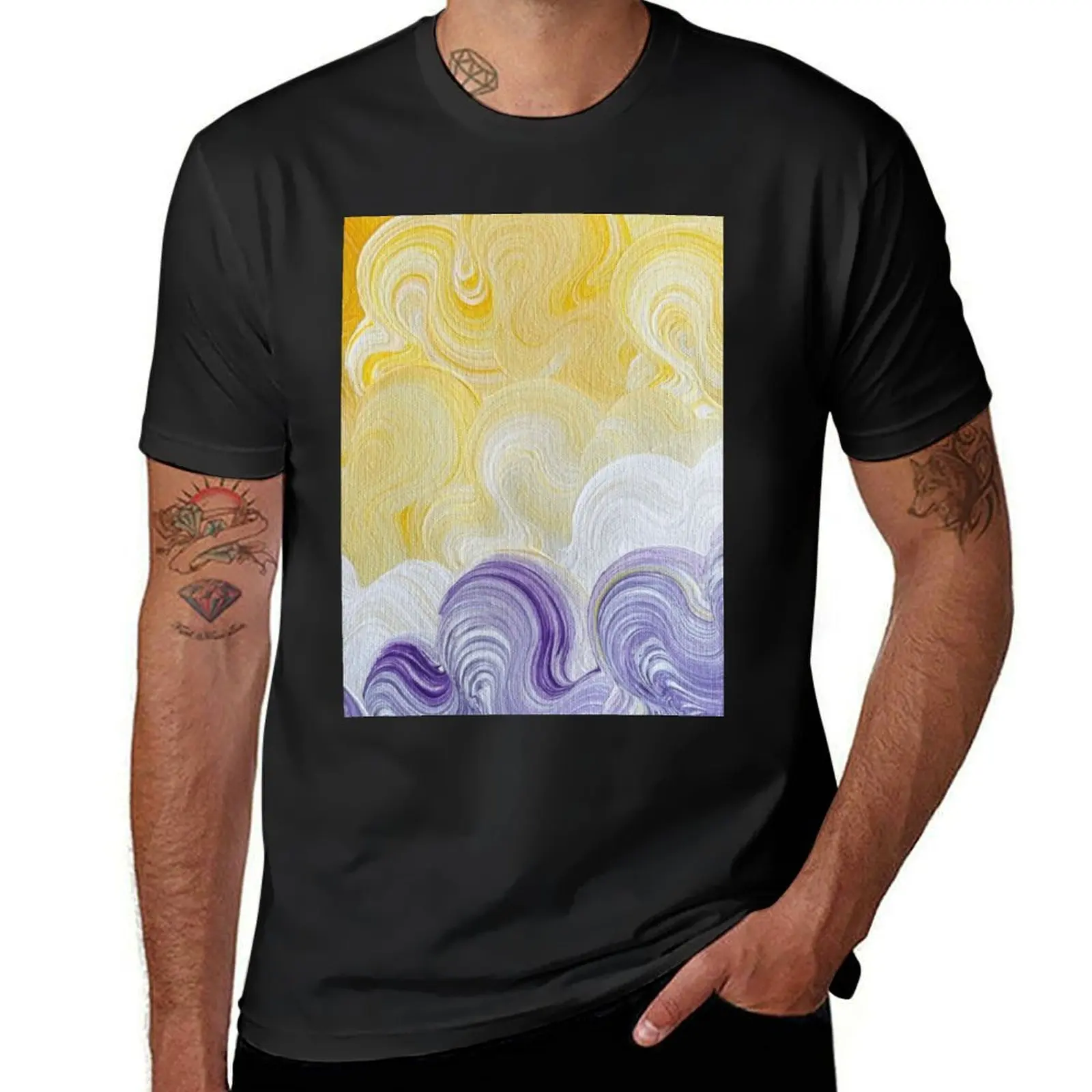 Футболка мужская быстросохнущая с рисунком животного винтажная одежда принтом