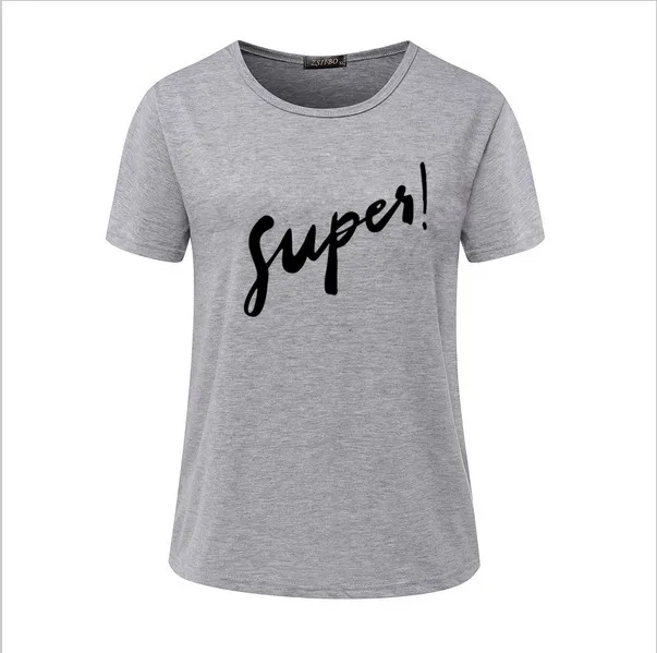 

NEW Summer Fashion Shirt Graphic T Shirt Women Tops Base O-neckBlack Short Sleeve Supes Letter T-shirt