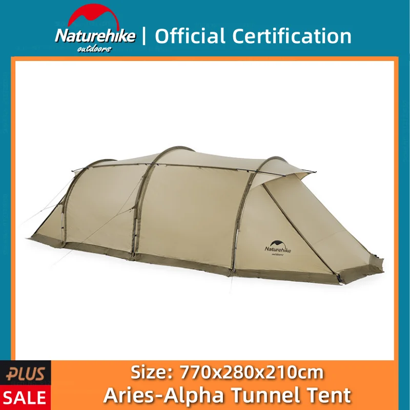 

Naturehike 3-4 Person One Room One Hall Deluxe Tunnel Tent Outdoor Portable Camping Picnic Travel Rainproof UV Protection Tent