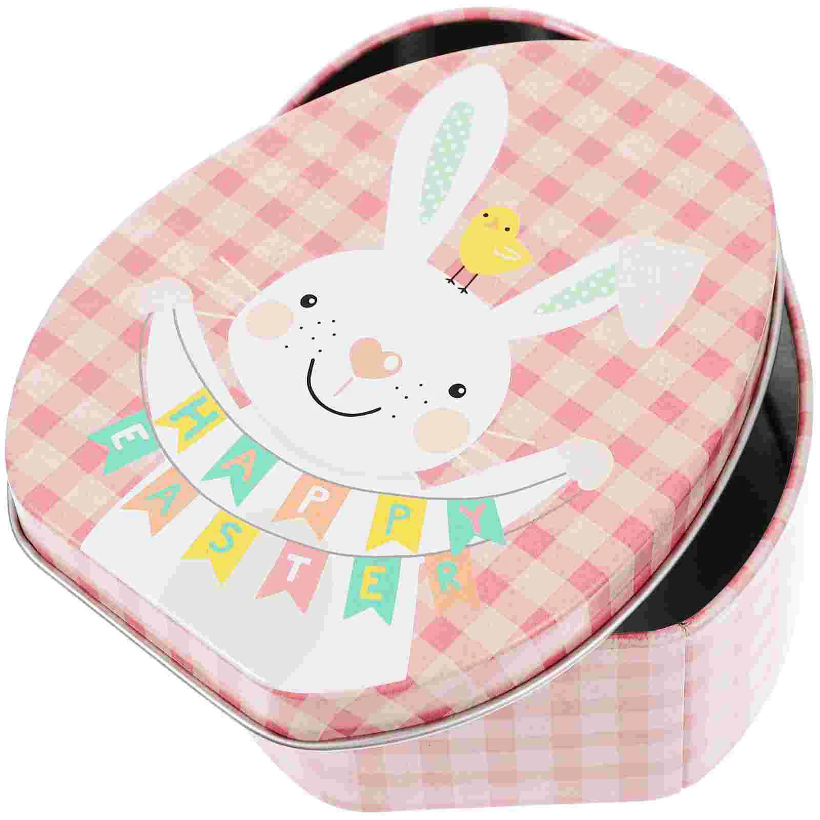 

Easter Box Tin Candy Boxes Tins Tinplate Gift Cookie Storage Bunny Metal Lids Eggs Case Empty Treat Cookies Containers Jar Mini