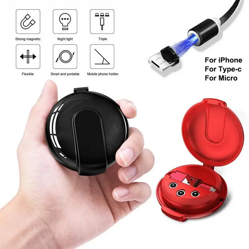 

Магнитный кабель для передачи данных 3 в 1, магнитный прочный выдвижной Магнитный кабель для передачи данных