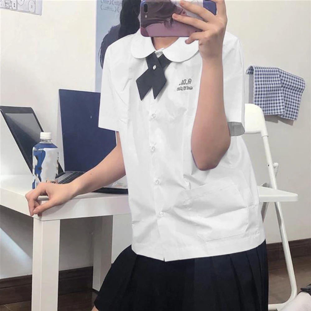 Таиландская школьная форма с коротким рукавом классные костюмы галстуком