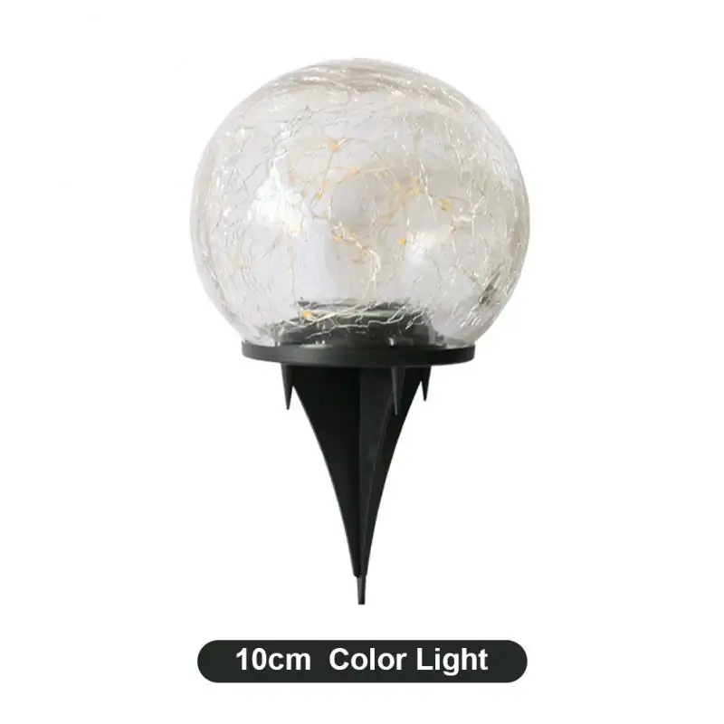 Solar Lights Cracked Glass Ball Underground Lamps Waterproof Lawn Lamp LED For Garden Pathway Patio Yard Decor Outdoor Lighting