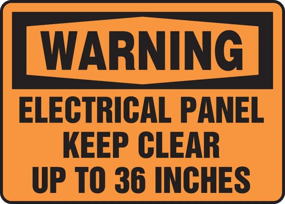

Metal Tin Sign Man Cave Garage Decor 12 x 8 Inches Electrical Panel Keep Clear UP to 36ES in Hazard House Decor Yard Fence Caut