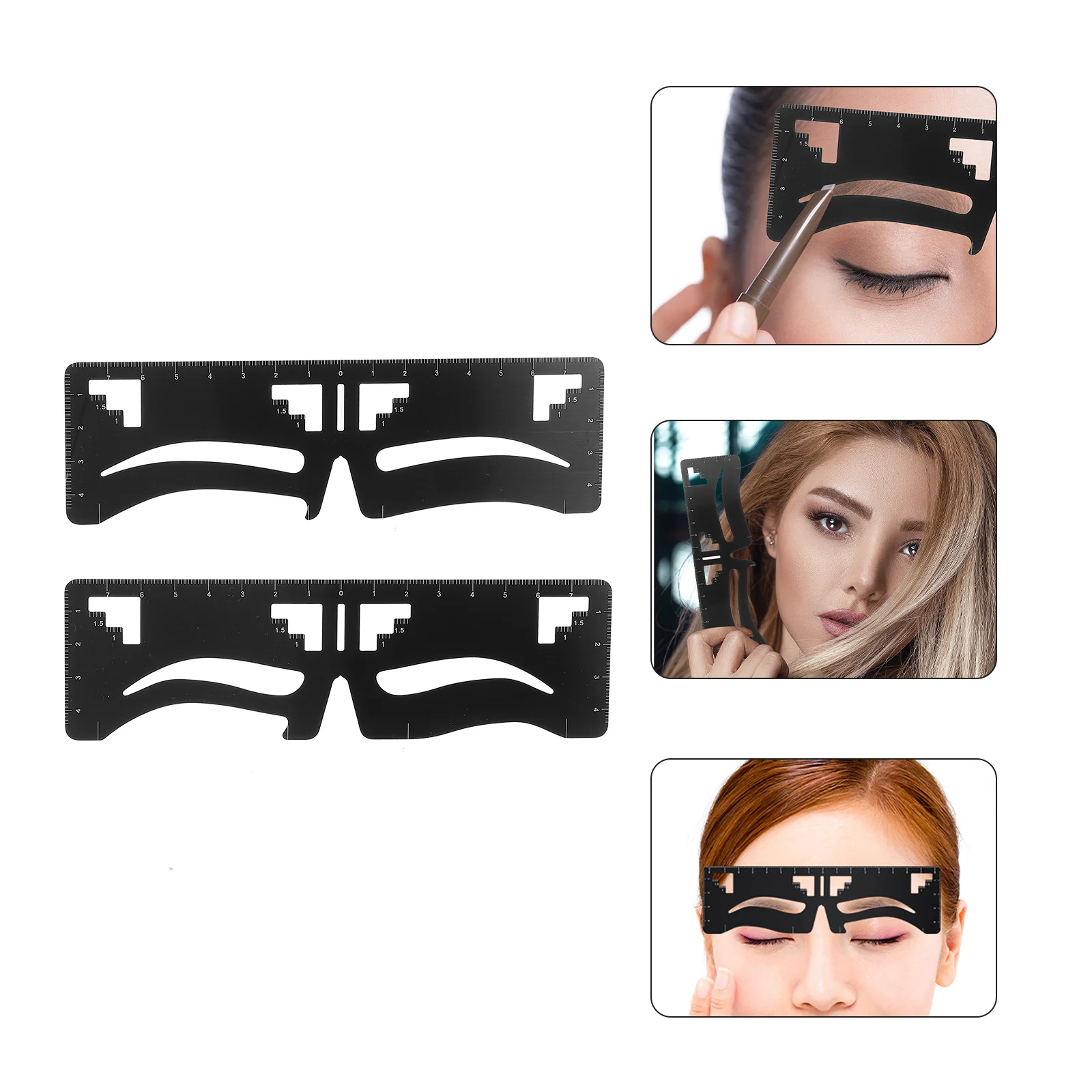 

Eyebrow Stencil Ruler Shaping Template Kit Tool Shaper Balance Brow Microblading Reusable Makeup Eyebrows Measuring Measure