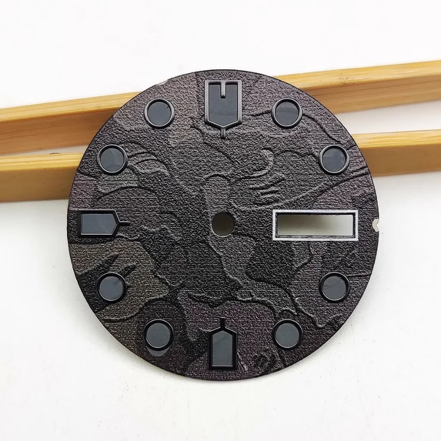 28.5MM Watch Dial Watch Accessories Black Dial for Japanese NH36/4R36 Movement Watch Accessories