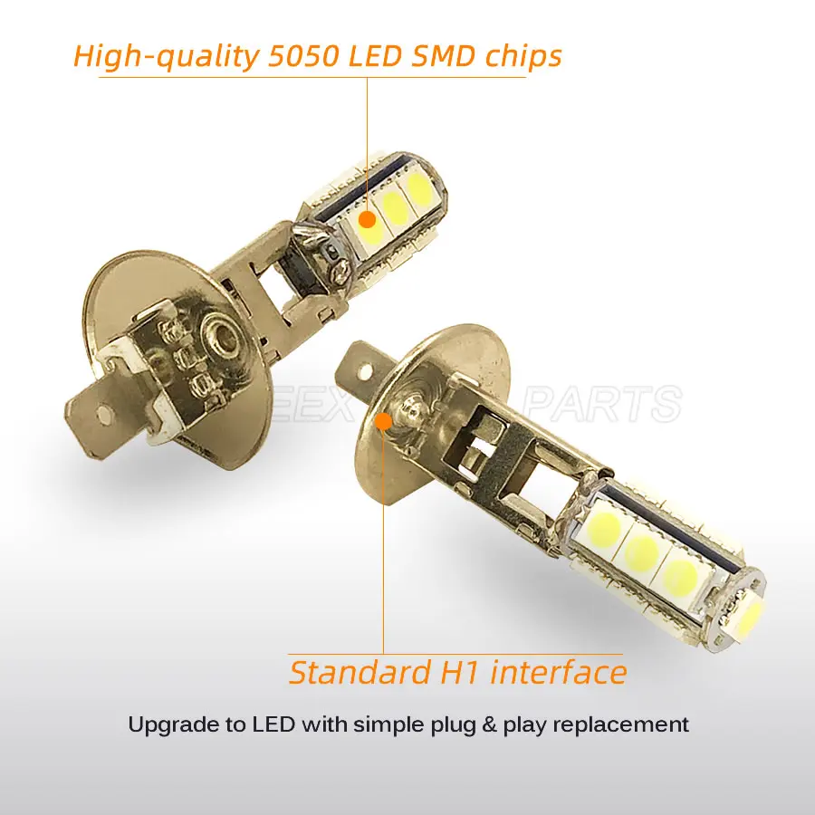 Светодиодная лампа высокой мощности H1 13 SMD 5050 12 В постоянного тока 2 шт. |