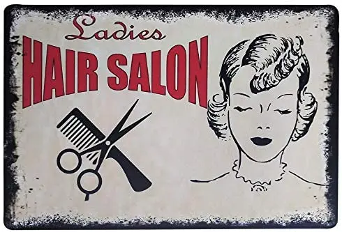

Винтажные металлические оловянные знаки для парикмахерской, модные стильные ножницы для волос для девушек, для улицы, двора, дома, бара, оте...