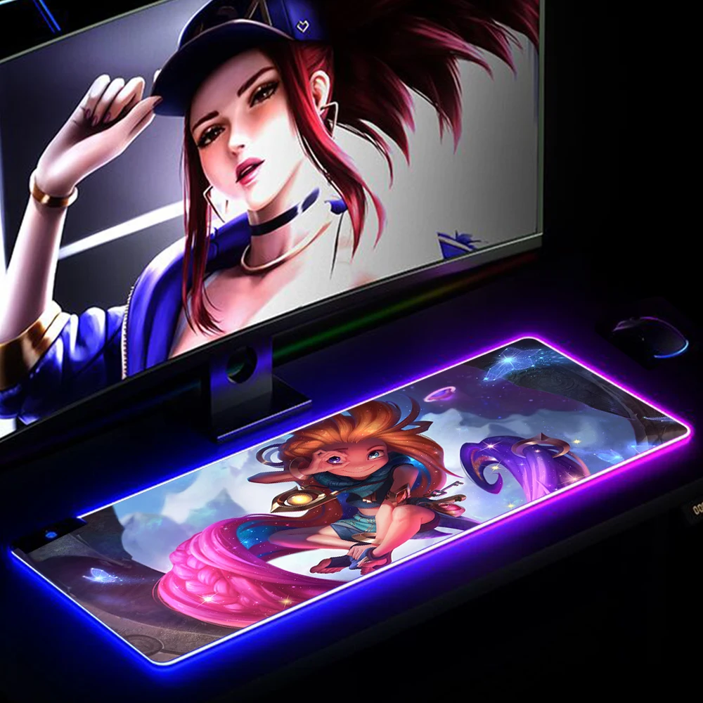 

Лидер продаж, игровой коврик для мыши League of Legends Zoe, RGB коврик для мыши, большой коврик для мыши, компьютерный коврик для мыши для Overwatch