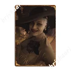 Металлический плакат Alcina Dimitrescu, настенная роспись, бар, пещера, персонализированный клубный жестяной плакат