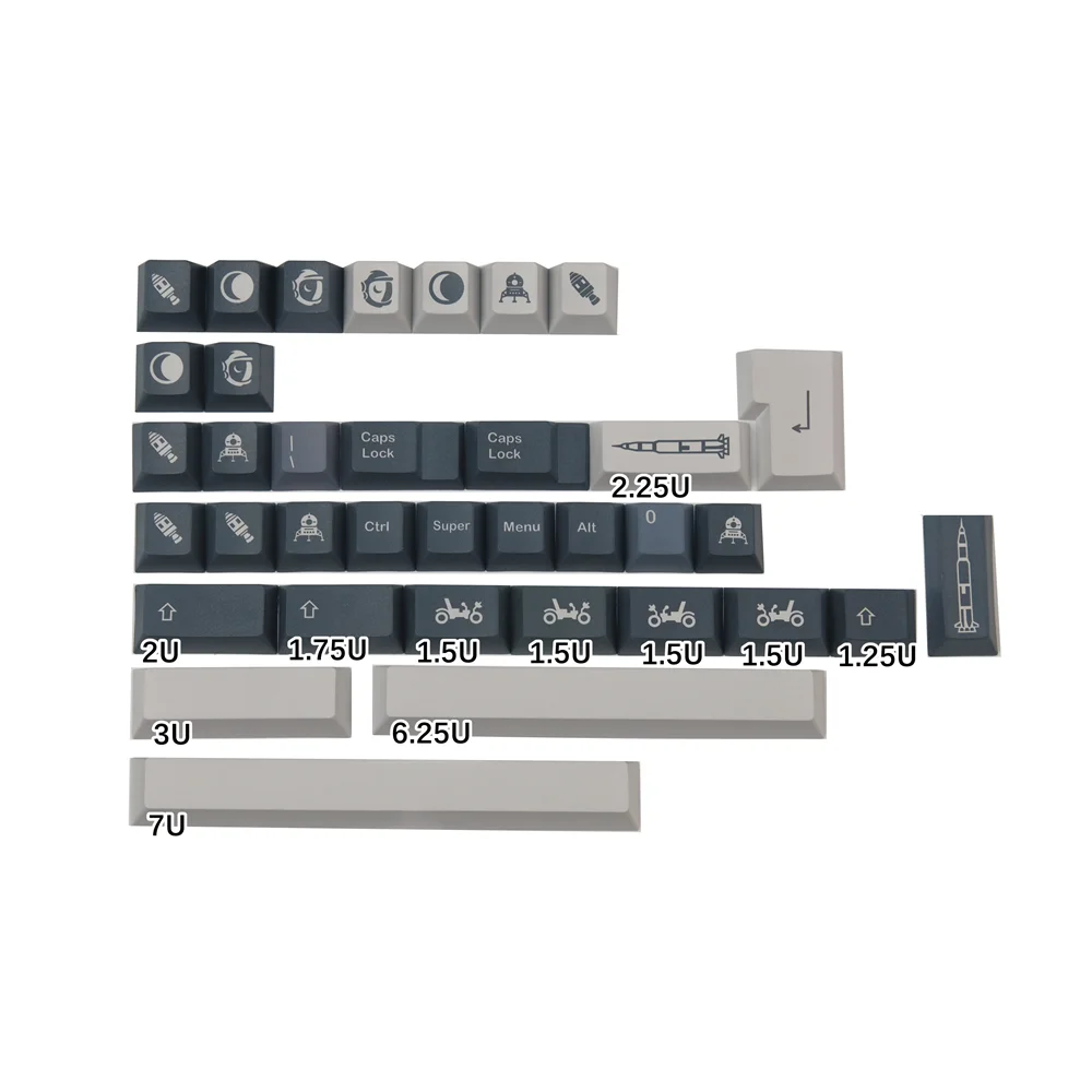 Клавиатура Apollo Design Key cap s для Cherry Mx Gateron Kailh Box TTC механическая клавиатура Profile Grey PBT