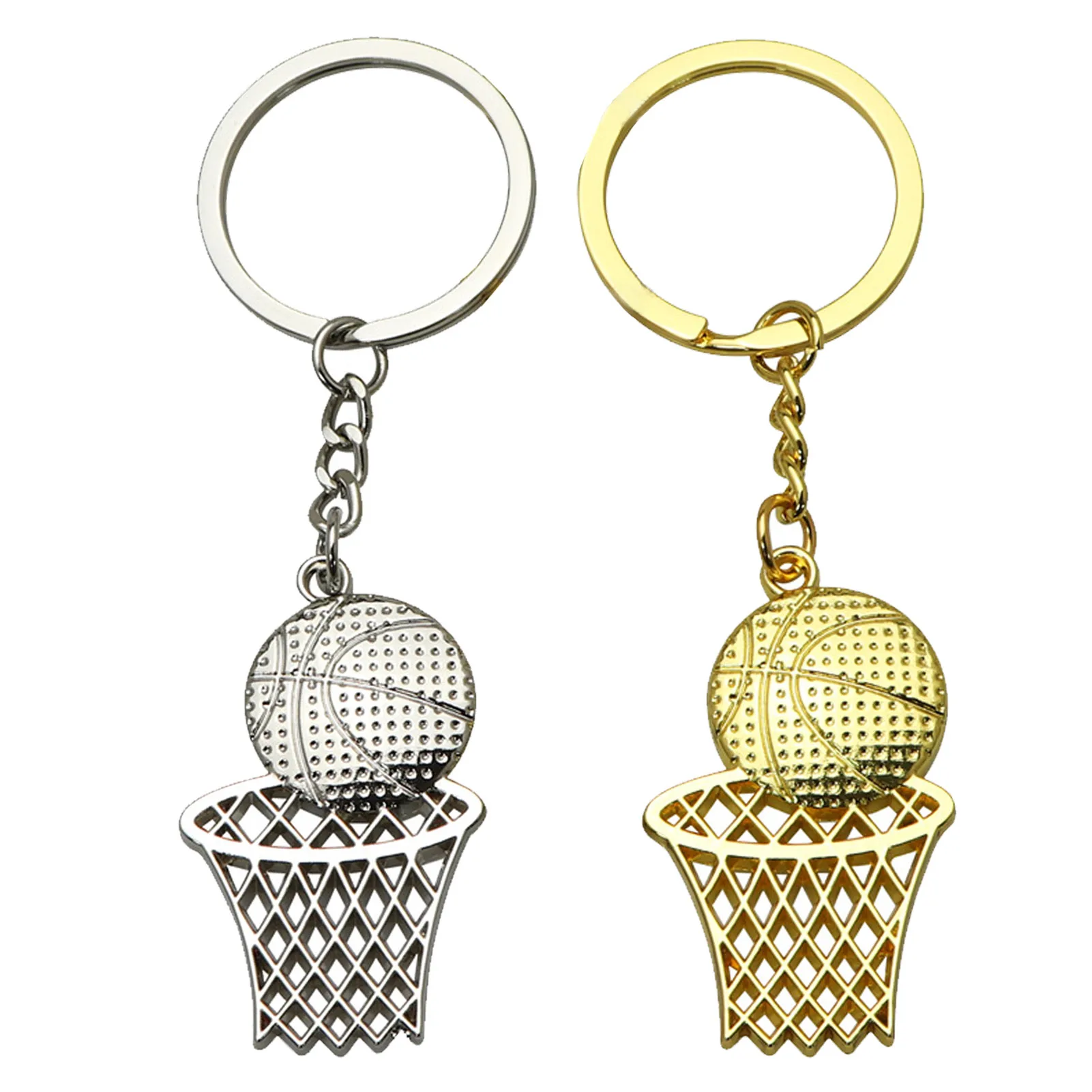 

Basketball Keychain Charms Anti-rust Basketball Key Chain Creative 3D Sports Key Rings Souvenir Car Hangable Decor Bag Charms