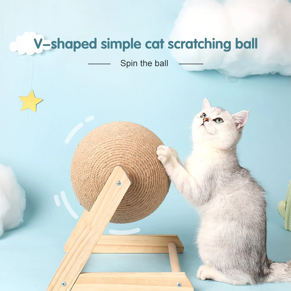 

Когтеточка для кошек, мячик, игрушка для кошек, скребок, сизалевая веревка, точилка для лап, защита от царапин, для кошек