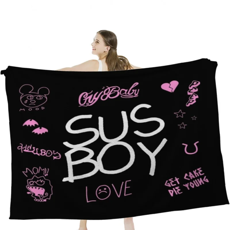 

Lil Peep Sus Boy Tattoo Design Merch Throw Blankets Tufting Blanket For Travel Light Dorm Room Essentials Luxury Thicken Blanket