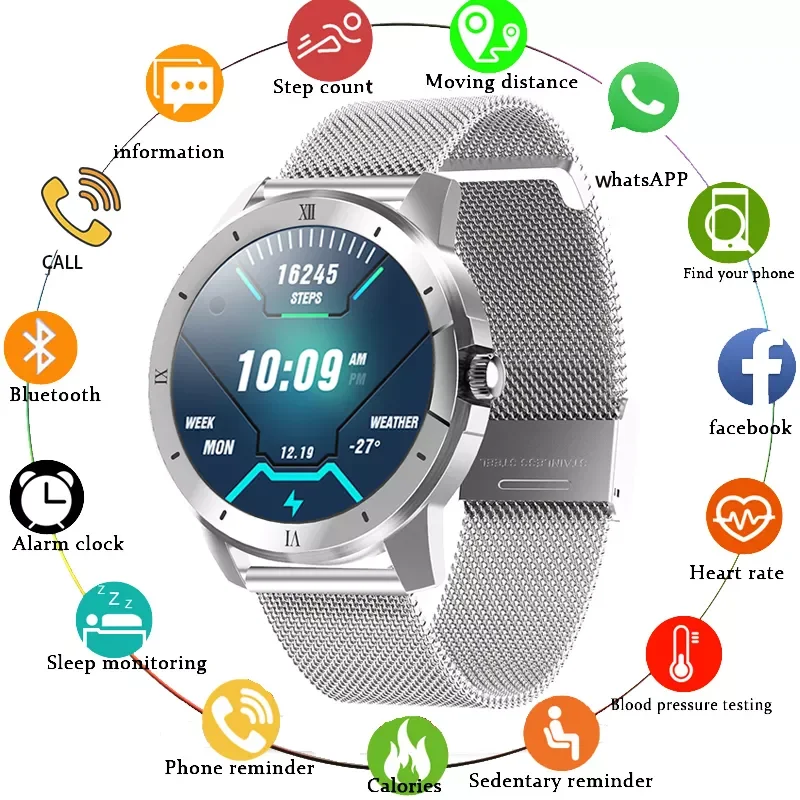 

Мужские смарт-часы с Bluetooth, шагомером и функцией воспроизведения музыки