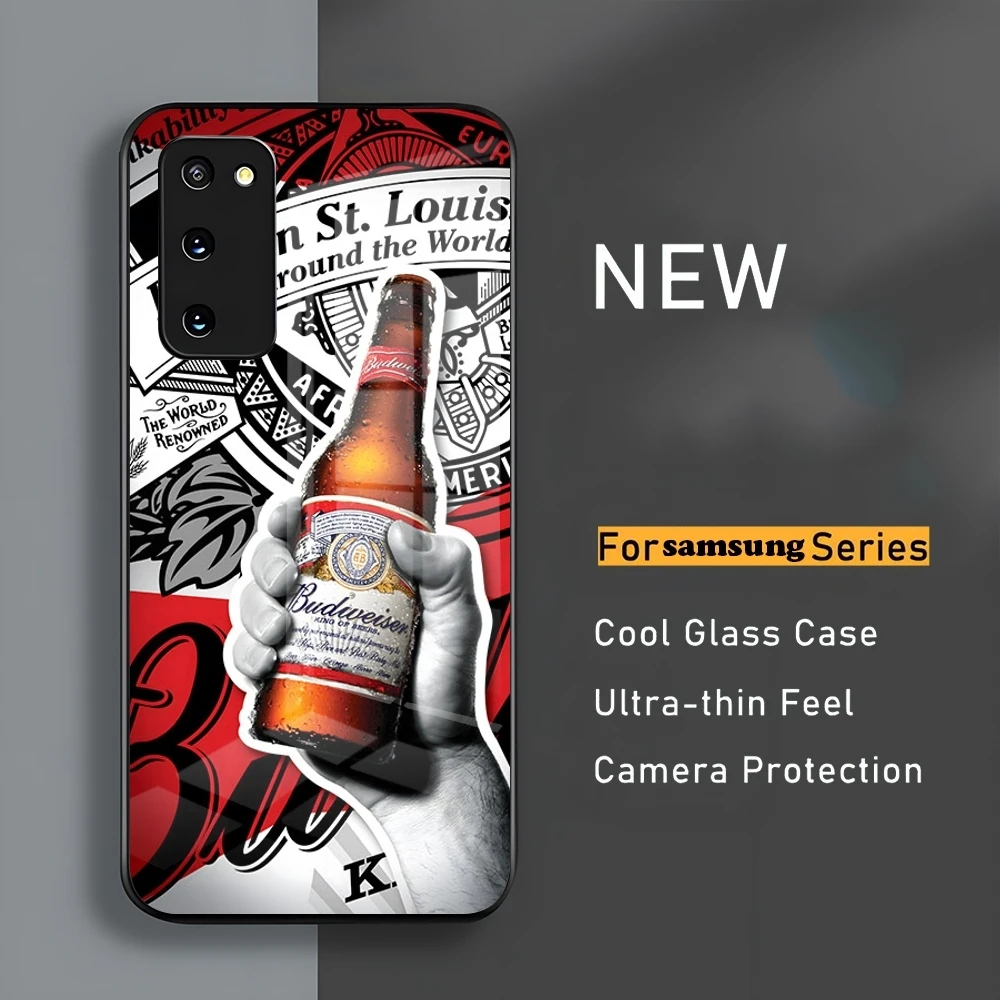 Red Beer Ice B-budweisers Phone Case For Samsung S 24 Ultra Plus 23 22 21 20 A 16 34 54 Old Man And Child 53 Note20 M New 2