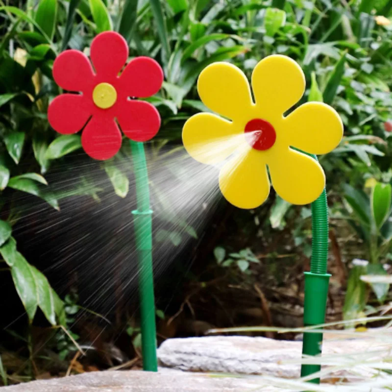 Garden Sprinkler Watering Tool Flower Shape Crazy Whirling Yard Sprinklers Funny Dancing Daisy Daisy Lawn Watering Sprinklers