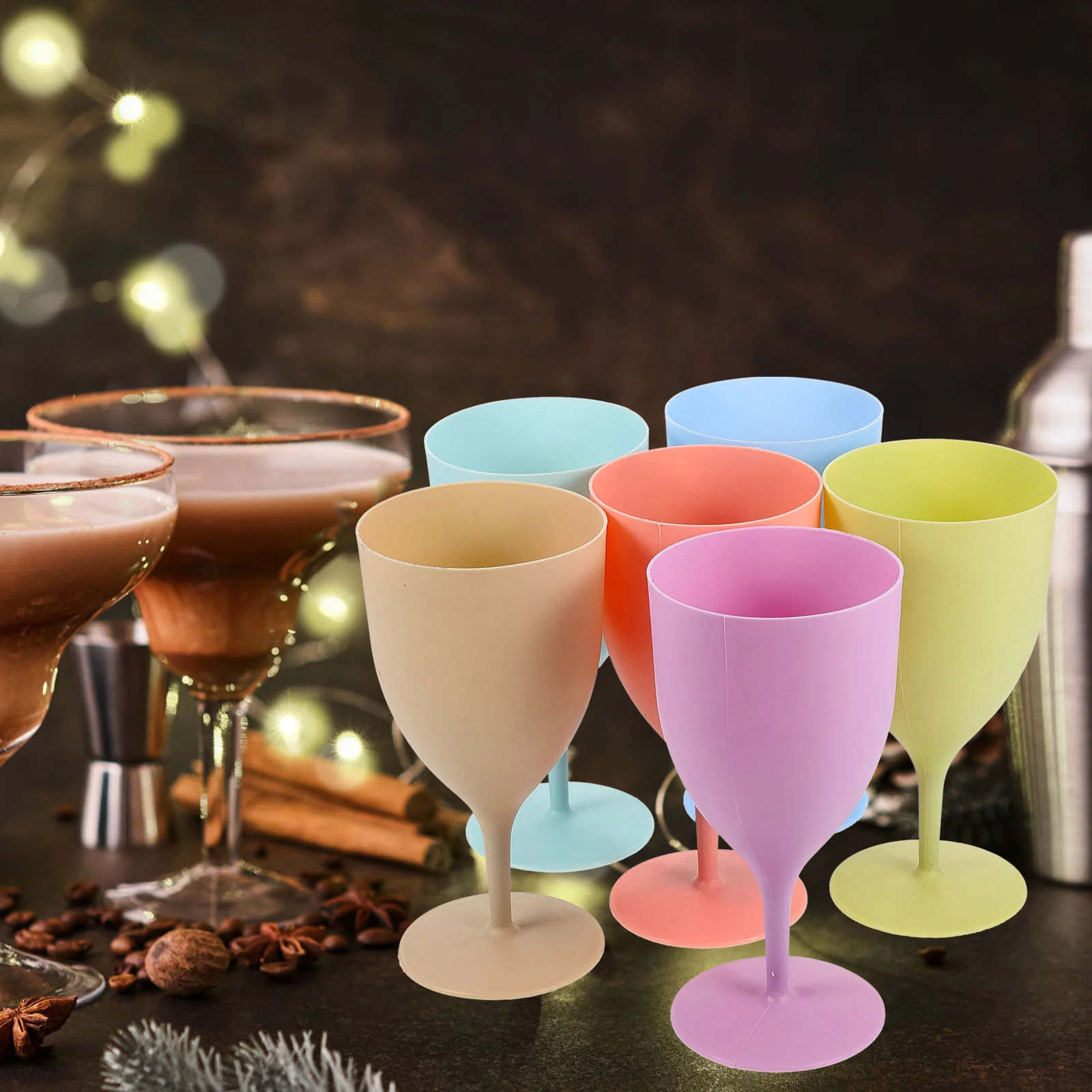 

6pcs Glasses Cups Cocktail Goblets Decorative Juice Glasses Cocktail Cups