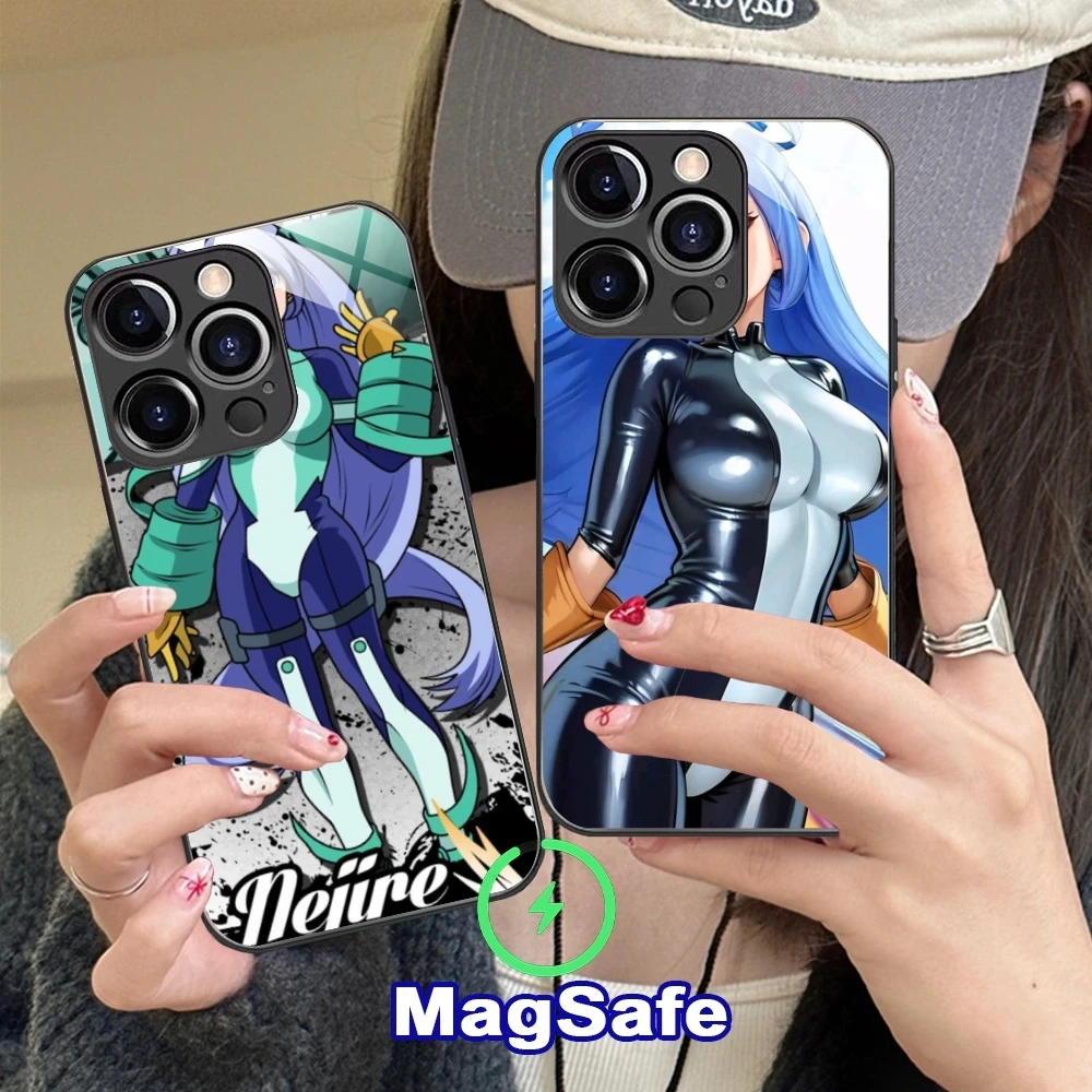 Чехол для iPhone 16 15 14 13 12 11 Pro Max Plus Mini MagSafe с функцией беспроводной зарядки