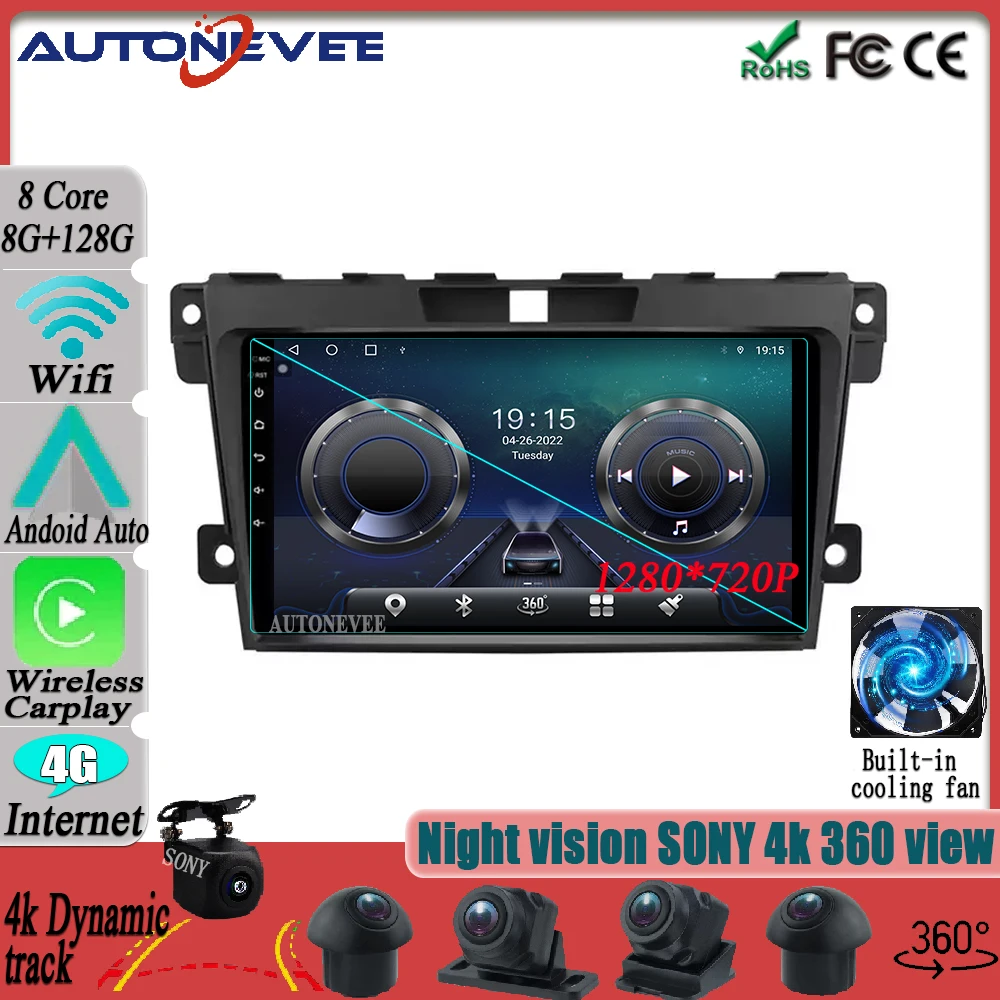 

Car Stero Radio Multimedia Video Player Monitor For Mazda CX 7 CX-7 2008-2015 GPS Navigation Head Unit IPS Screen No 2Din Audio