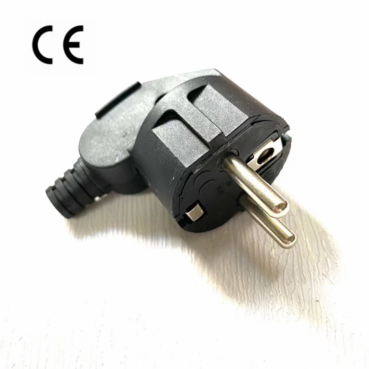 Black White 16A Elbow Ground EU Wiring Power Plug German France Assembly Power Cord Connector Plug Russia Detachable Schuko Plug