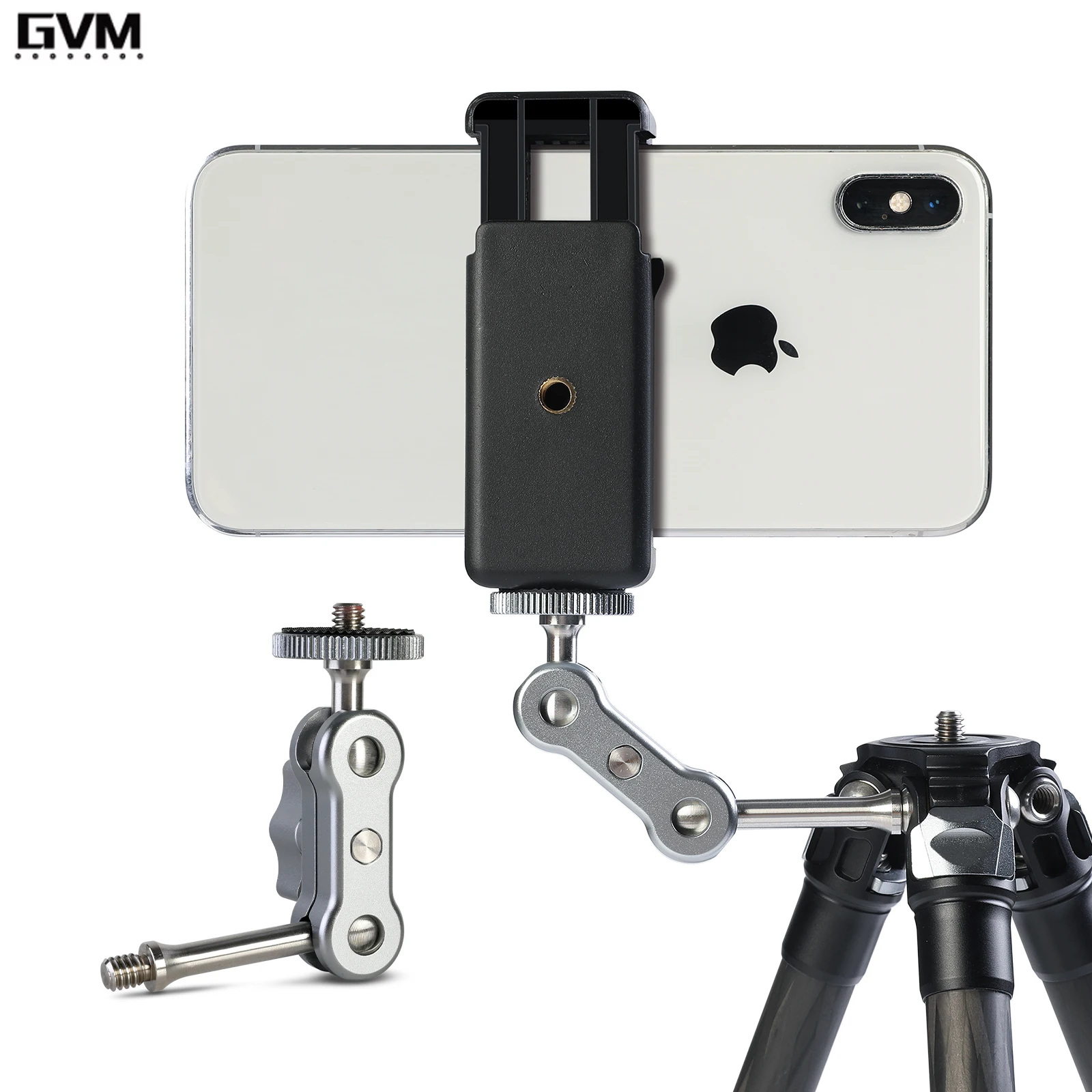 

GVM Magic Arm for tripod Cellphone Holder 1/4'' Screw Articulated Arm for Mounting HDMI-Compatibled Monitor LED Light LCD Video