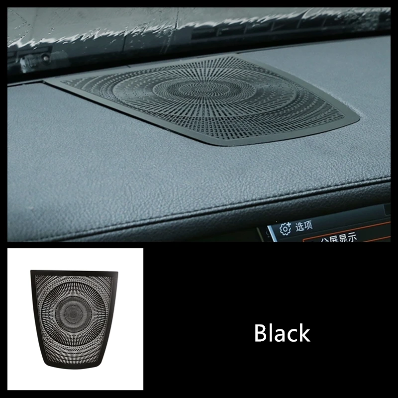 

Черный звуковой громкоговоритель на приборной панели, звуковой сигнал, сетчатая обшивка для BMW 7 серии F01 F02 2009-2014, внутренние автомобильные аксессуары из алюминиевого сплава