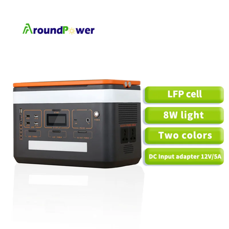 

110V 220V Camping Emergency Magnetic Power Bank Home Outdoor Solar Power Station 1000W 500W 300W Power Station Portable