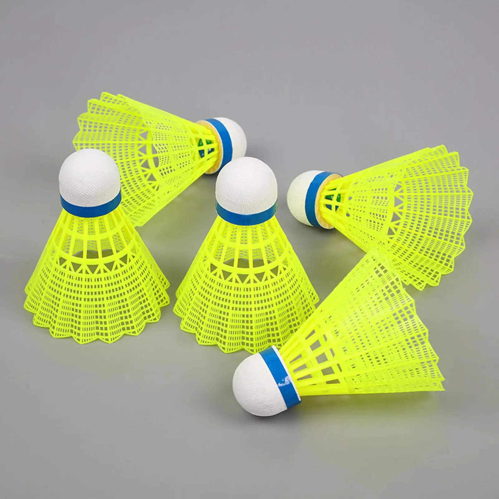

6pcs/set Nylon Shuttlecock Durable Round Fiber Ball Head Plastic Badminton For Outdoor Training Fitness Sport Badminton Ball