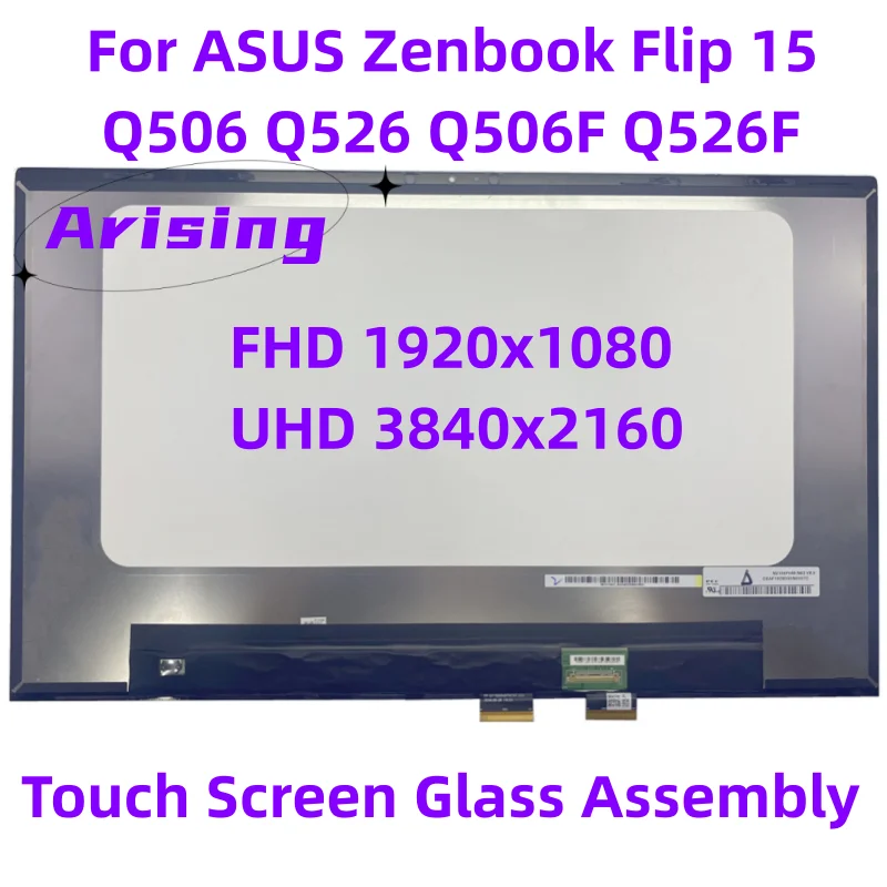 

Сменный ЖК-дисплей 15,6 дюйма для ASUS Q526 Q506 Q506F Q526F Q506FA Q526FA FHD UHD, светодиодный дисплей, сенсорный экран, дигитайзер, стекло в сборе