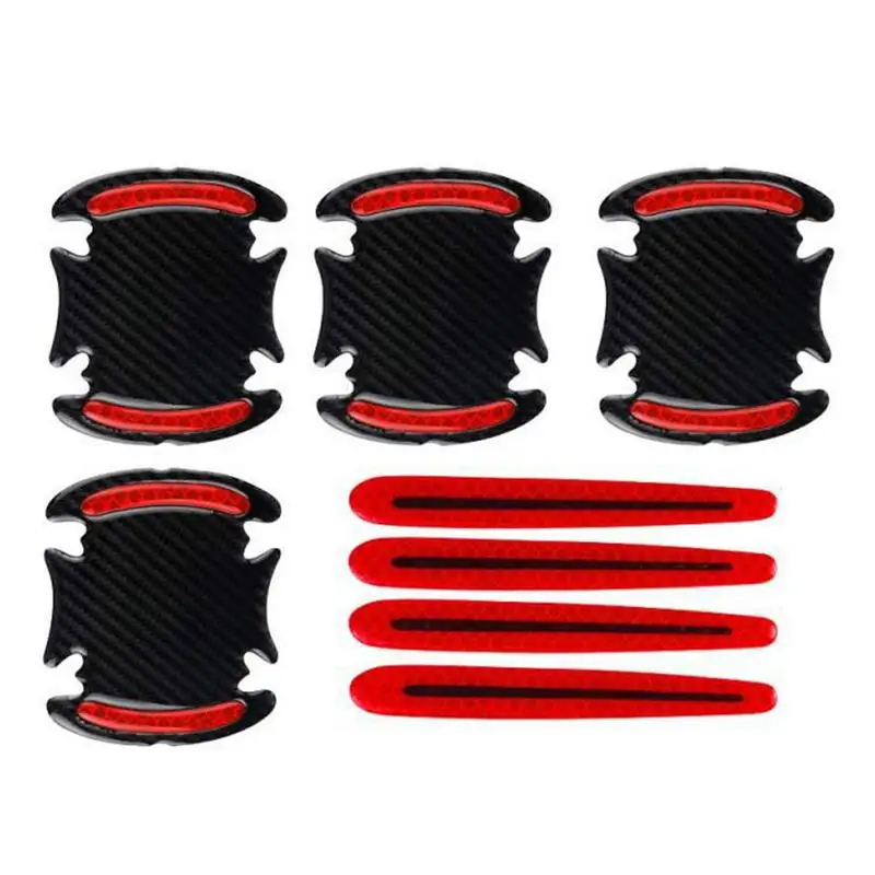 

Car Door Bowl Protector 8pcs Car Door Handle Stickers Reflective Car Door Cup Protector Auto Anti-scratches Car Door Protection