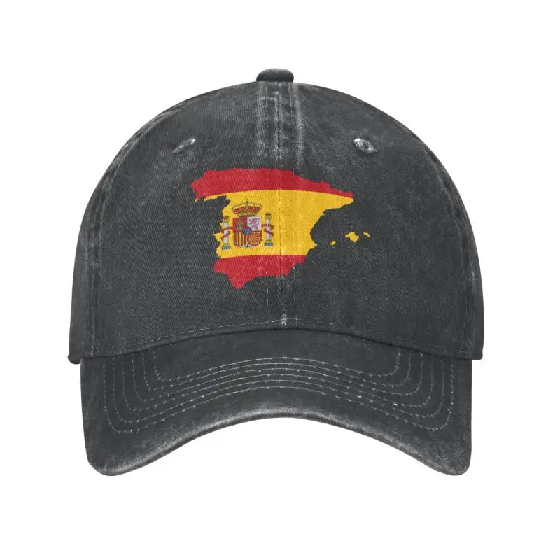 

Cool Cotton Spain Coat Of Arms Baseball Cap for Men Women Personalized Adjustable Unisex Spanish Flag Map Dad Hat Spring