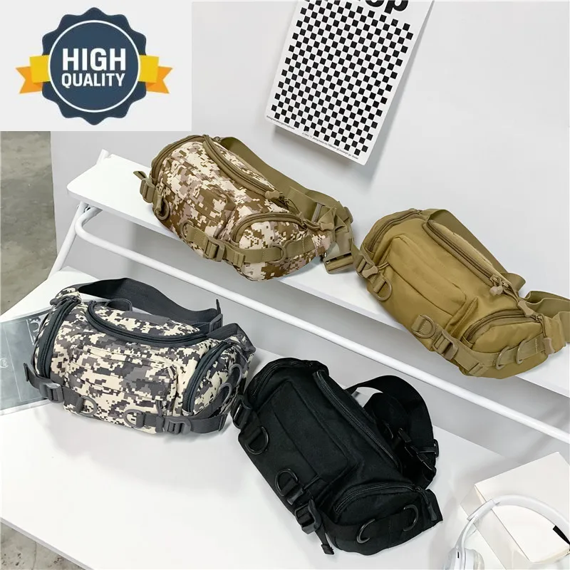 Уличная нагрудная мужская сумка повседневная нейлоновая холщовая Поясная