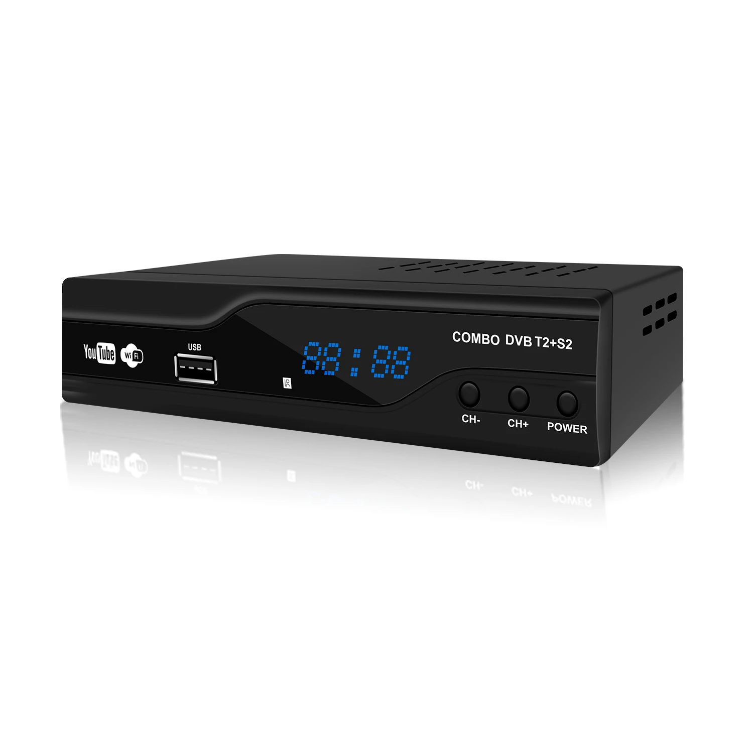 

TV Receiver Factory DVB T2 S2 combo H.264 USB 2.0 FTA set top box 1080P TV tuner