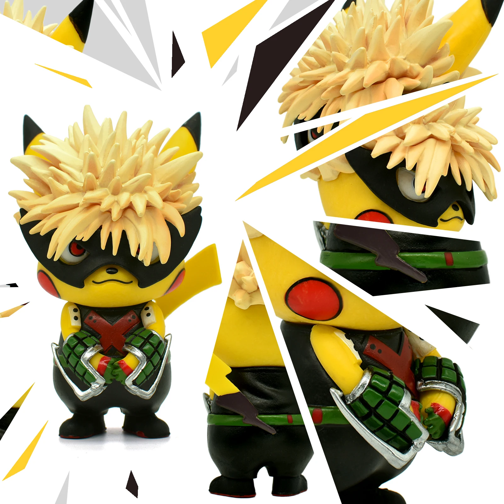 Anime My Hero Academia Pokemon Pikachu Cos Bakugou Collection Action Figure Statues | Figures