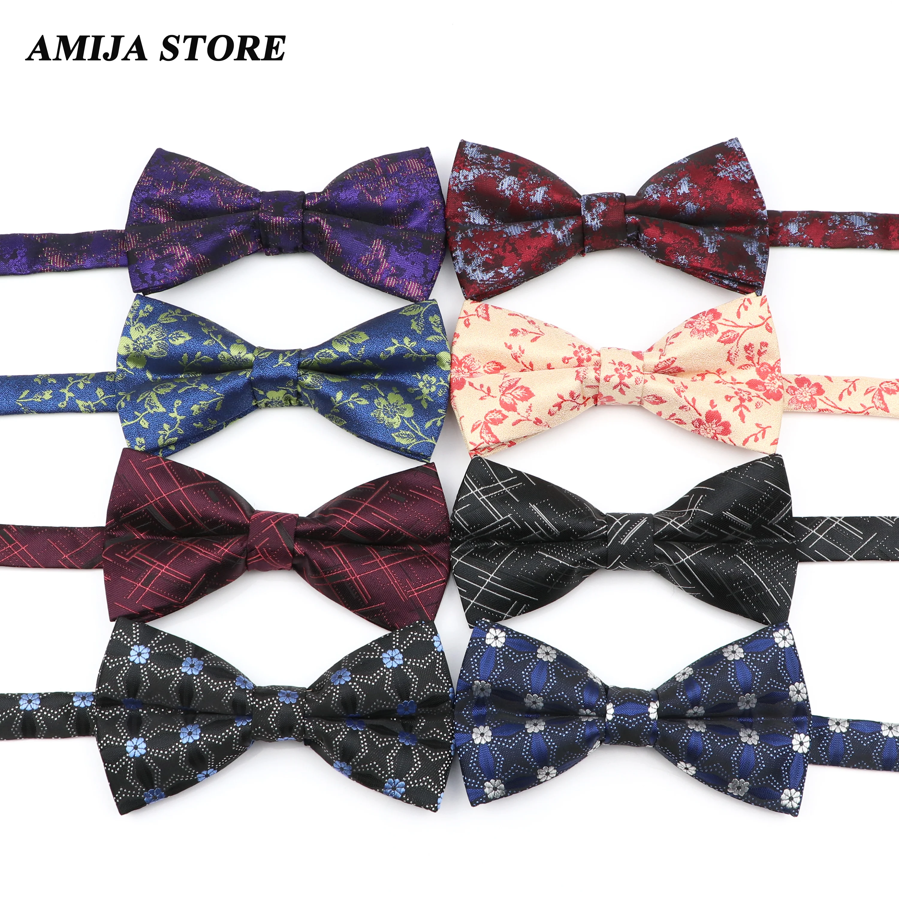 

Fshion Red Bowties Bowknot Pattern Polyester Bow Tie Design Butterfly Wedding Party Daily Wear Accessories Free Shipping Wholesa