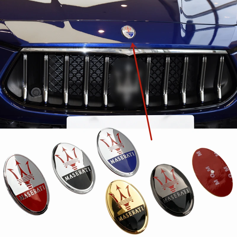 

Car Front Emblem Badge Decoration for Maserati Granturismo Ghibli Quattroporte Levante Gransport Granlusso GT Gran Cabrio Coupe