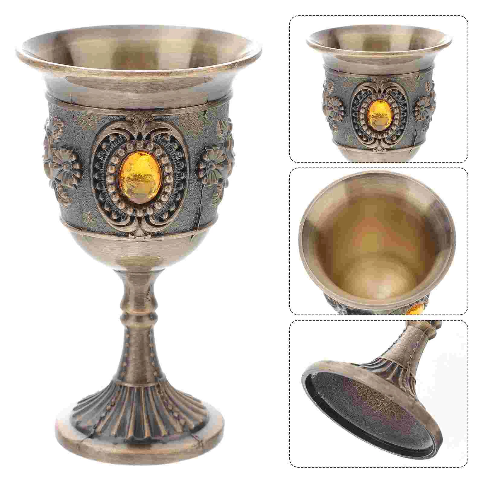 

Cup Goblet Chalice Glasses Metal Holder Vintage Retro Royal Champagne Communion King Martini Steel Stainless Whiskey Goblets