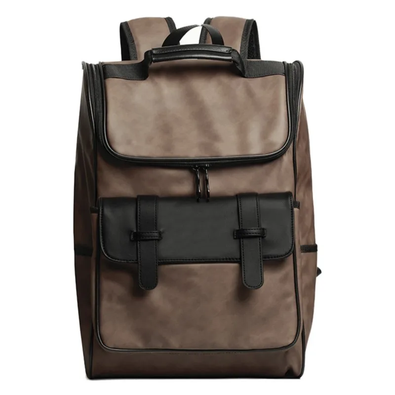 

2023 New Fashion Vegan Leather Backpack Designer Men Large Travel Work Daily Backbag Laptop Back Pack Student Schoolbag