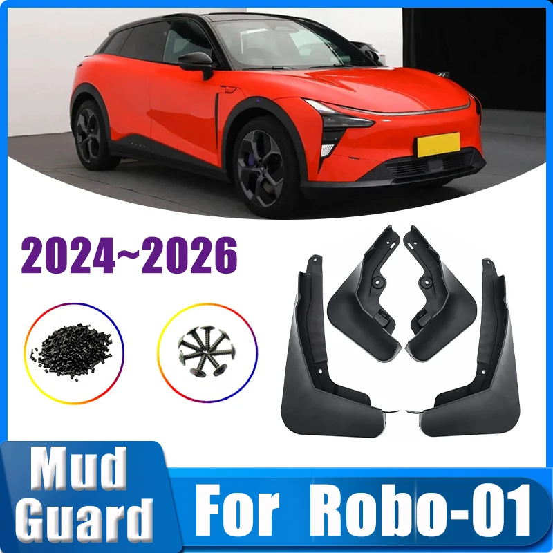 Для Ji Yue 01 Robo-01 Аксессуары 2024 2025 2026 Автомобильные брызговики Задние матовые черные