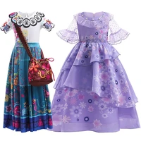 encanto isabella dress for girls isabela madrigal cosplay costume flower princess dresses children baby fancy skirt carnival