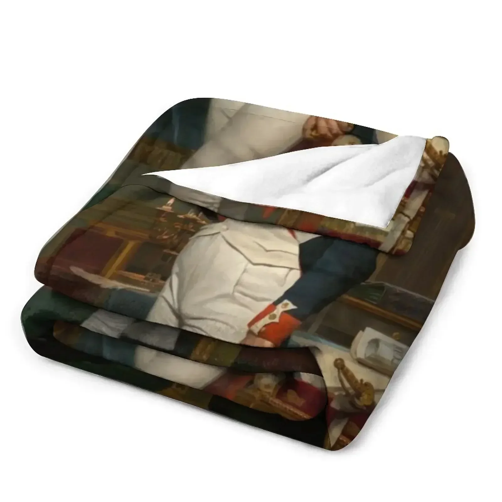 Одеяло Император Наполеон в его исследовании от Jacques-Louis Дэвида мягкое одеяло