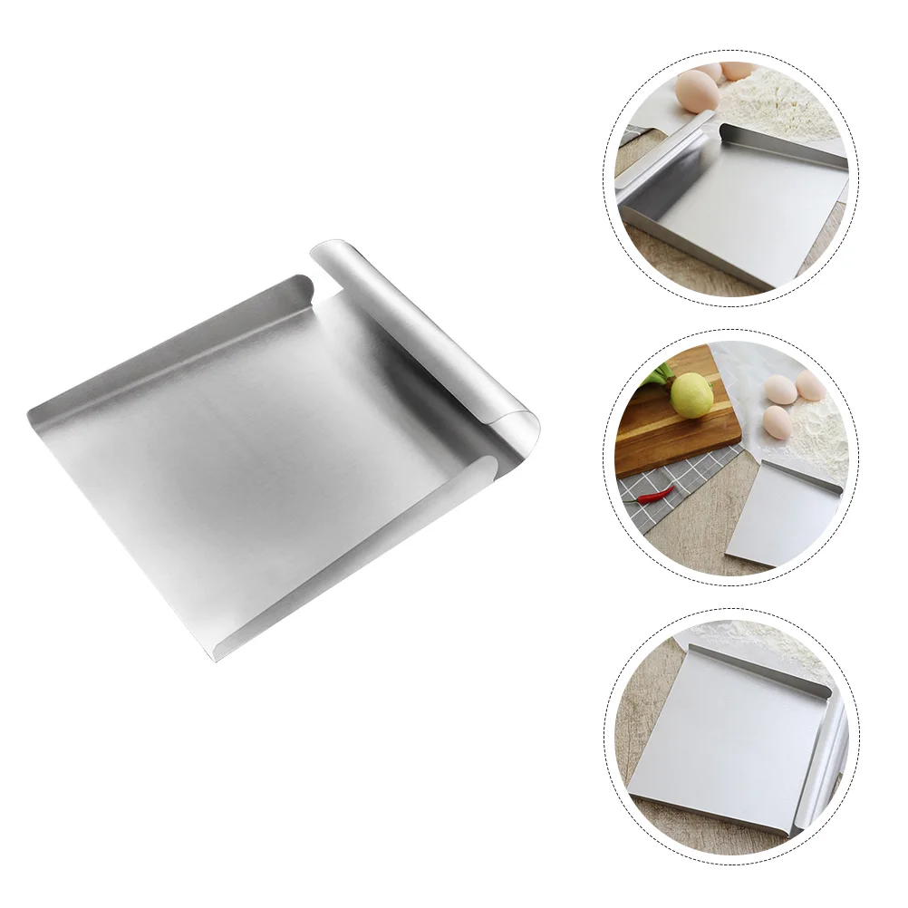 

2Pcs Stainless Steel Kitchen Shovels Baking Gadgets Practical Household Scoops