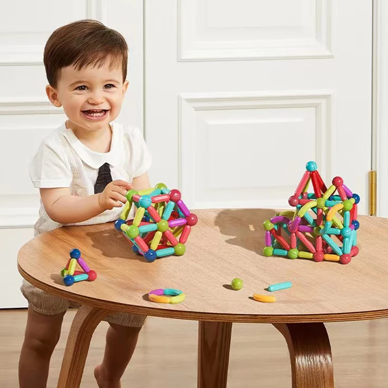 

Конструктор Магнитный детский «сделай сам», набор игрушек для раннего обучения, магнитные палочки, шарики в сборе, игра для детей, подарки