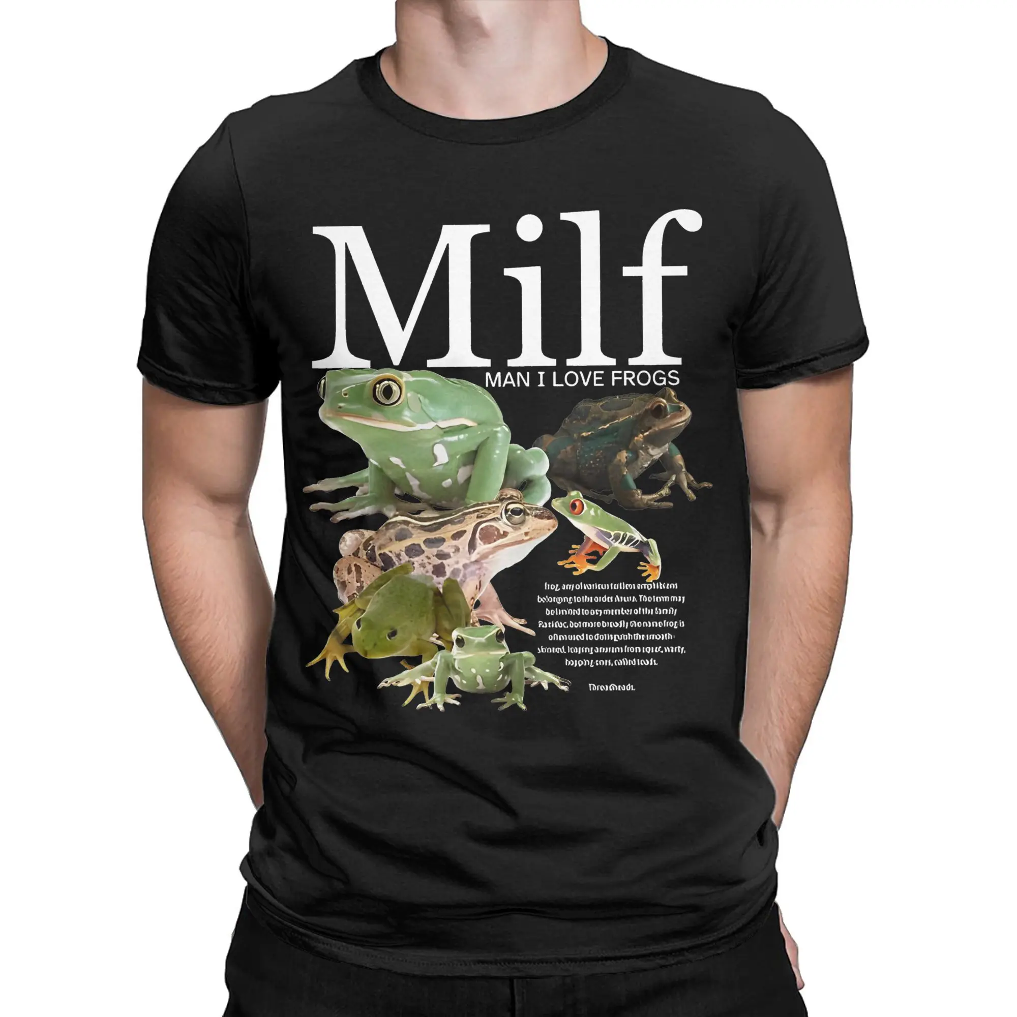 Мужская и женская футболка MILF Man I Love Frogs хлопковые топы повседневные футболки с