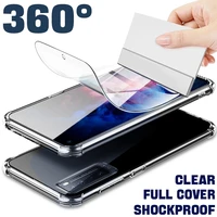 luxury silicone clear%c2%a0phone case cover for samsung galaxy s22 ultra s21 s20 fe s10 note 20 10 plus a12 a51 a52 screen protector